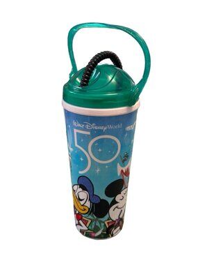 Walt Disney World 50th Anniversary Whirley DrinkWorks Tumbler Mickey Donald Gree